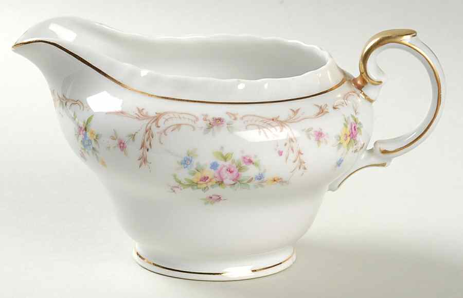 Garden Manor (White Background) Creamer by Princess (Bavaria, Czech)-1