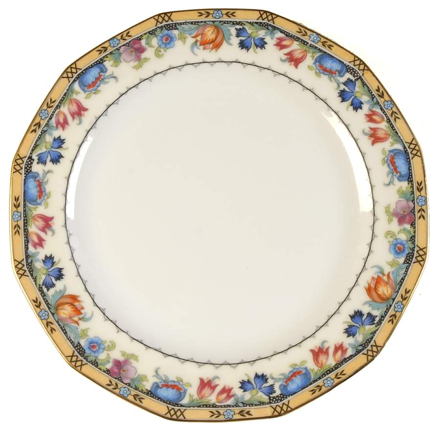 Newport (Cream & White) Salad Plate by Princess (Bavaria, Czech)-1