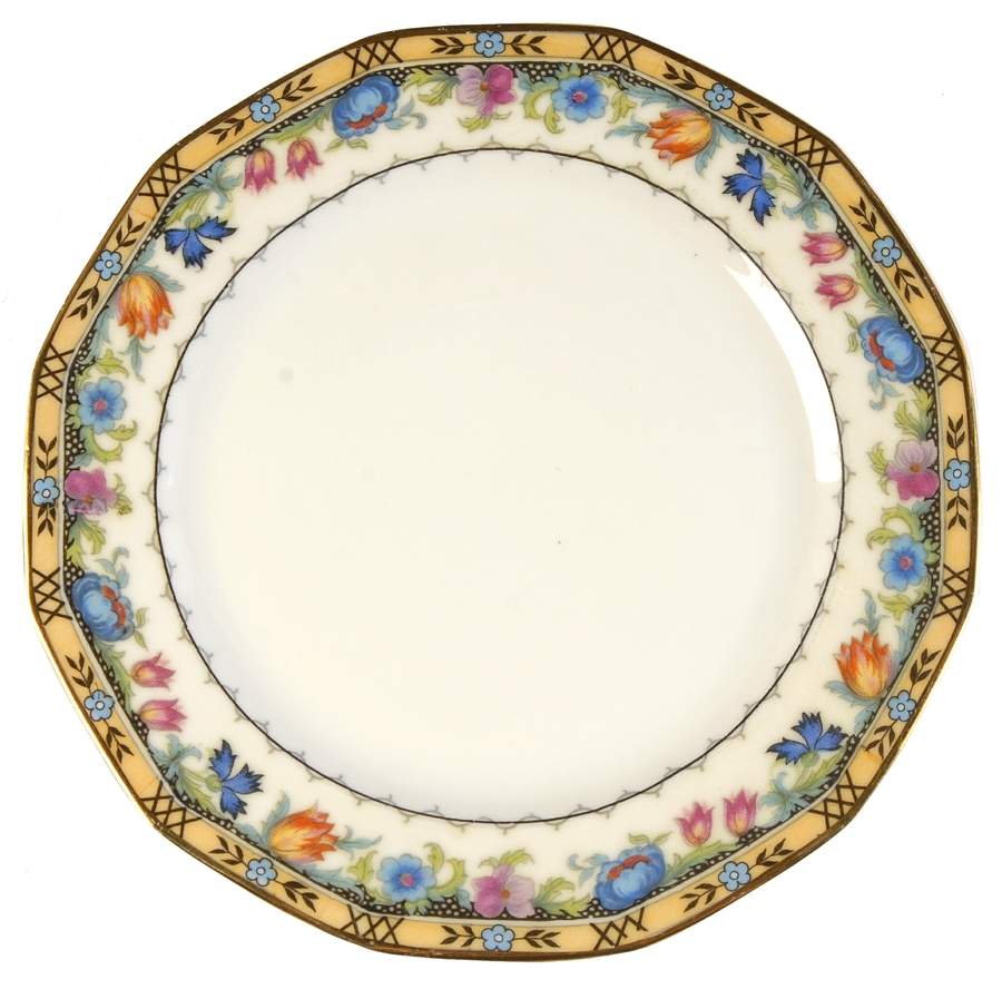 Newport (Cream & White) Bread & Butter Plate by Princess (Bavaria, Czech)-1