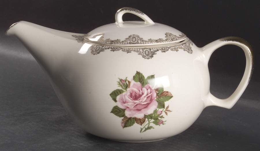 American Rose Teapot & Lid by Paden City-1