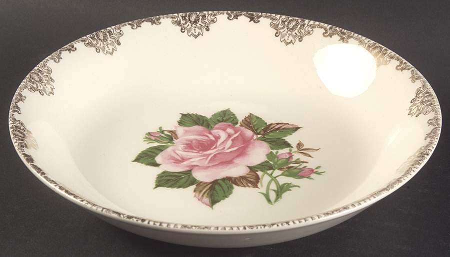 American Rose Coupe Soup Bowl by Paden City-1