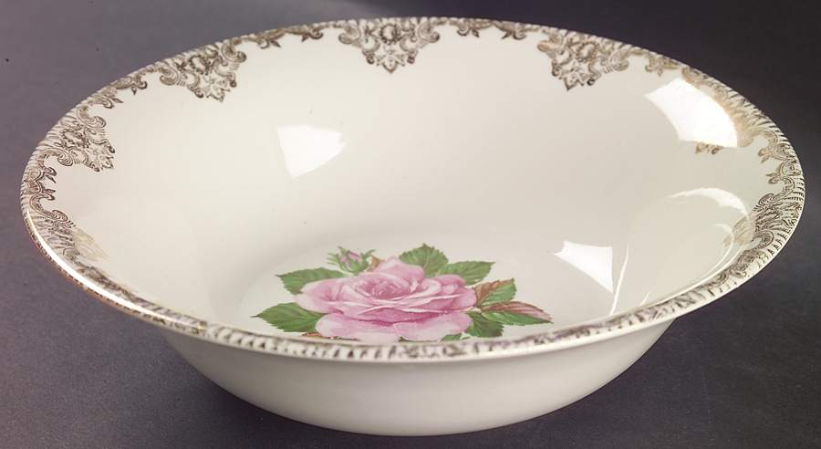 American Rose 8" Round Vegetable Bowl by Paden City-1