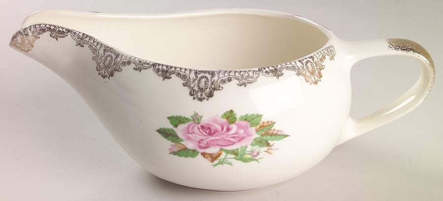 American Rose Gravy Boat by Paden City-1