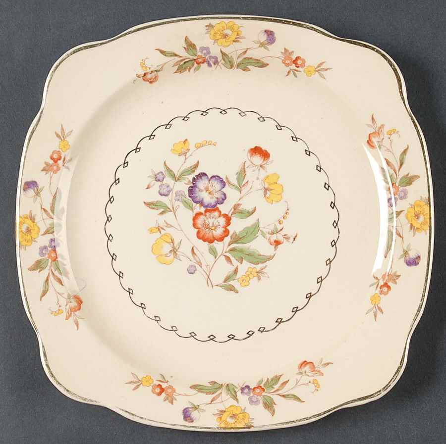 Buttercup Square Salad Plate by Paden City-1