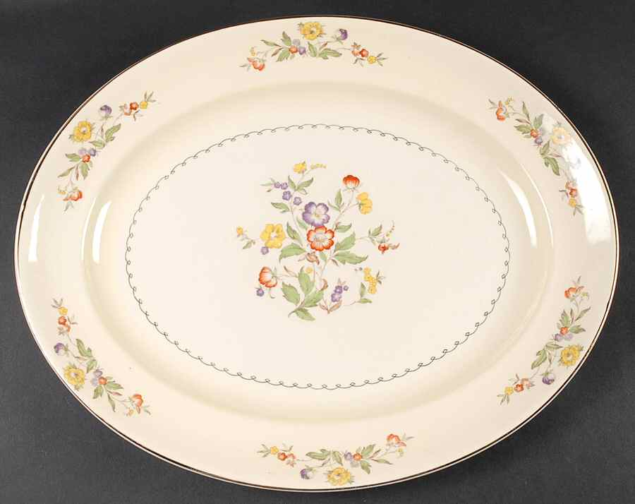 Buttercup 15" Oval Serving Platter by Paden City-1
