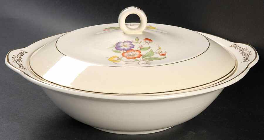 Buttercup Round Covered Vegetable by Paden City-1