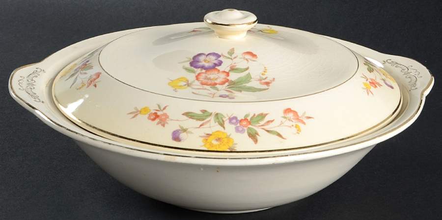Buttercup Round Covered Vegetable by Paden City-1