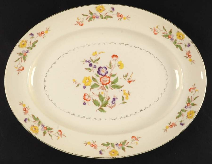 Buttercup 13" Oval Serving Platter by Paden City-1