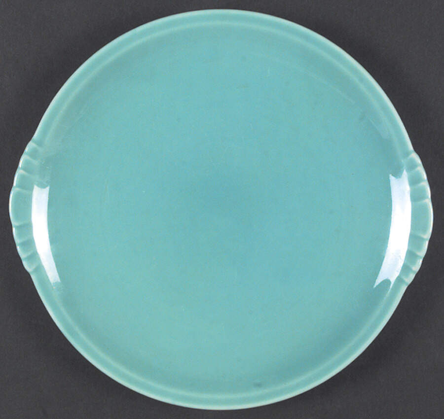 Caliente Turquoise (Shell Crest) Luncheon Plate by Paden City-1