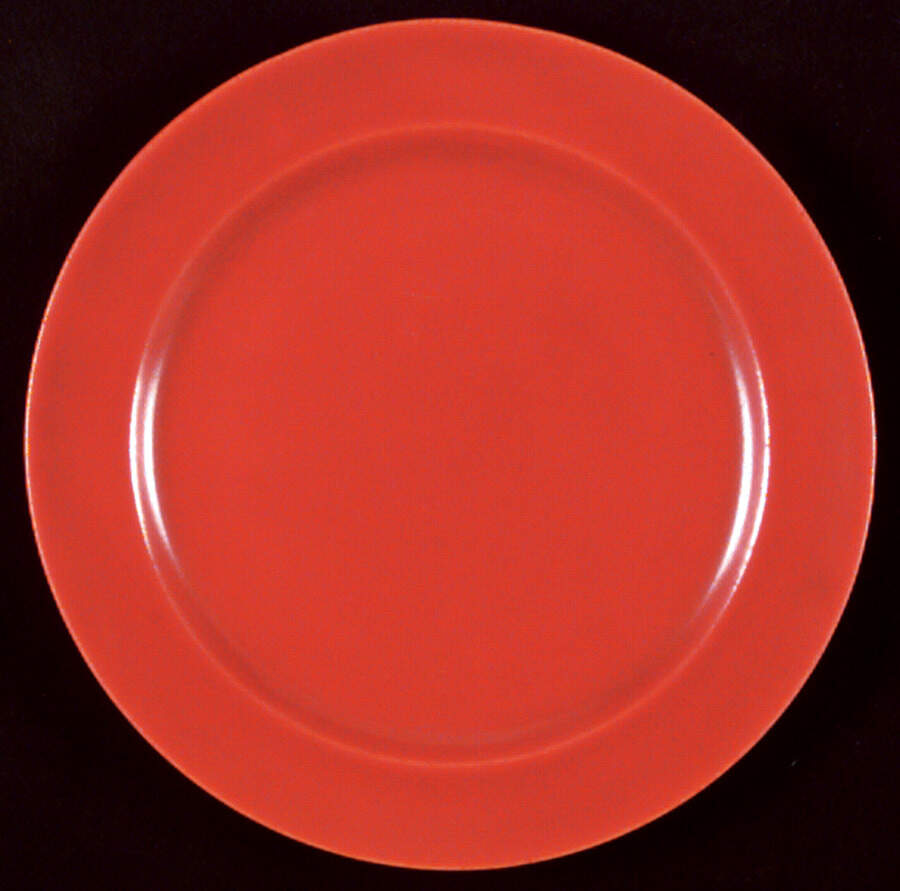 Caliente Tangerine Red (Elite Shape) Salad Plate by Paden City-1