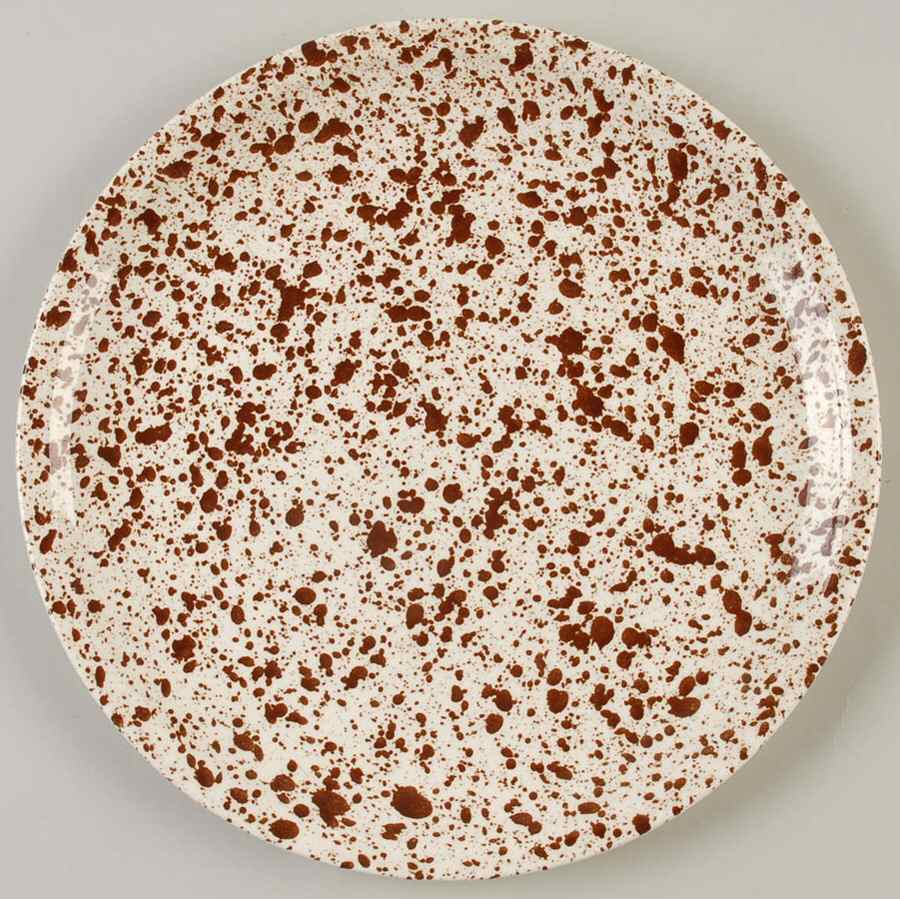 Confetti Brown Luncheon Plate by Paden City-1
