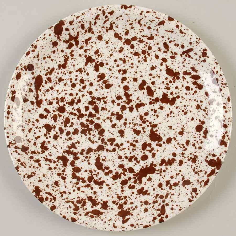 Confetti Brown Salad Plate by Paden City-1