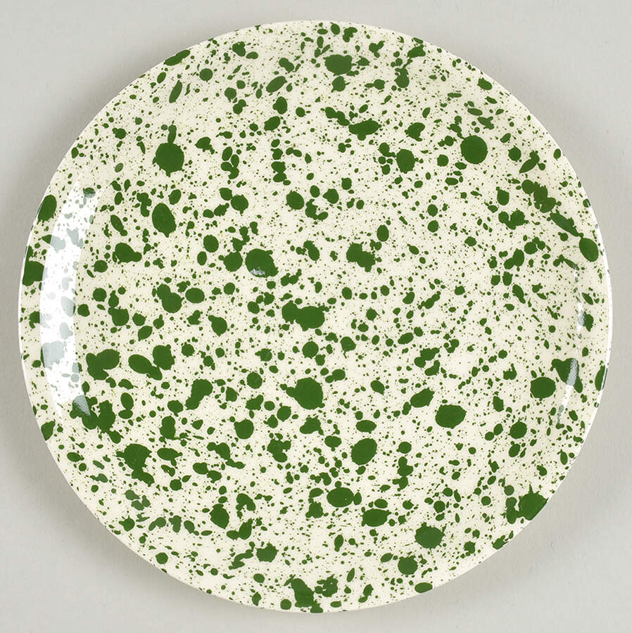 Confetti Green Bread & Butter Plate by Paden City-1