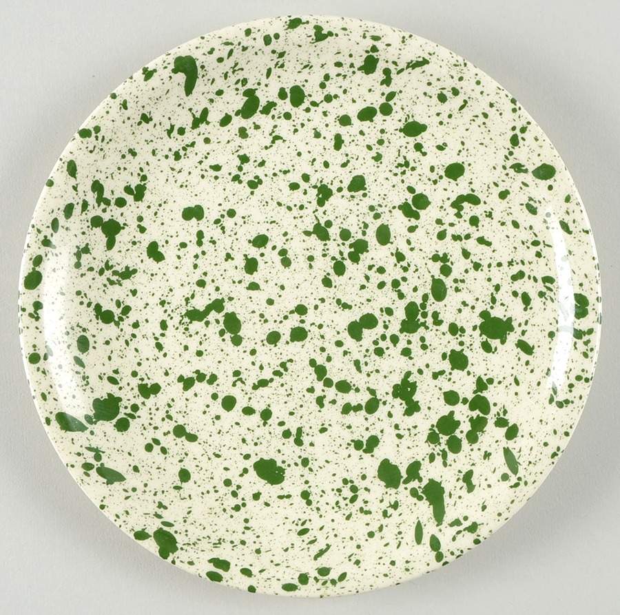 Confetti Green Salad Plate by Paden City-1