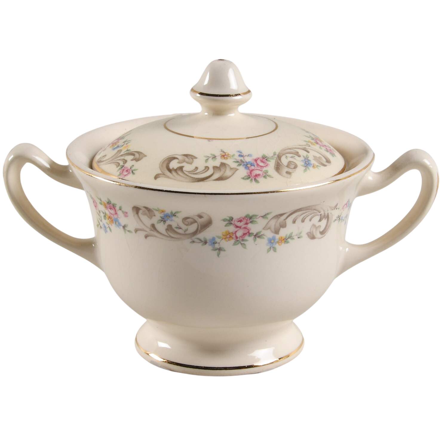 Duchess Sugar Bowl & Lid by Paden City-1