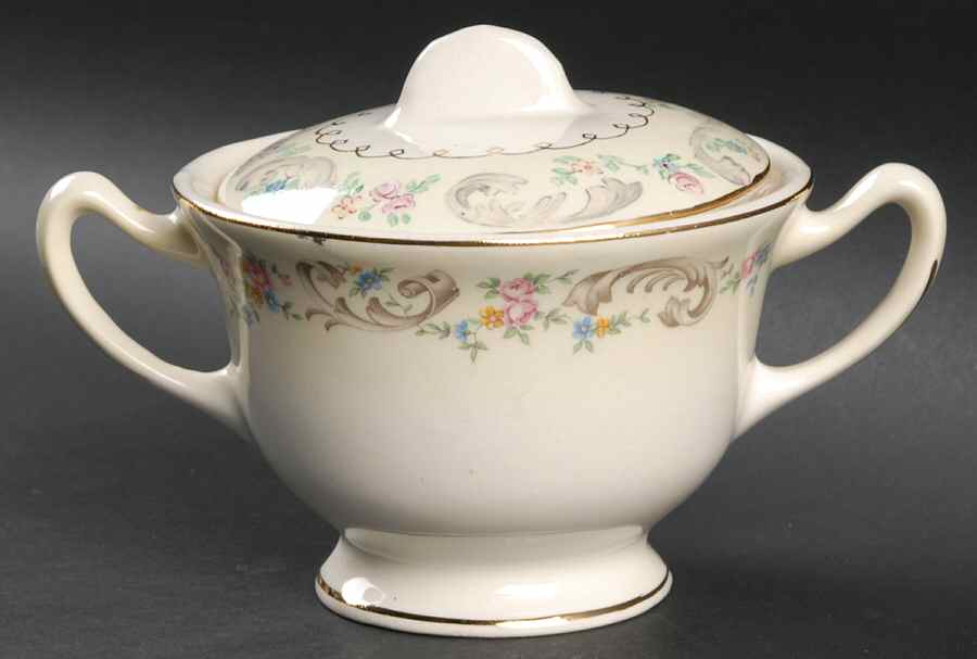Duchess Sugar Bowl & Lid by Paden City-1