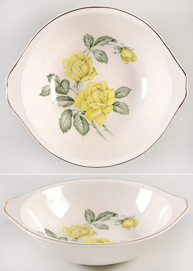 Golden Scepter Lugged Cereal Bowl by Paden City-1