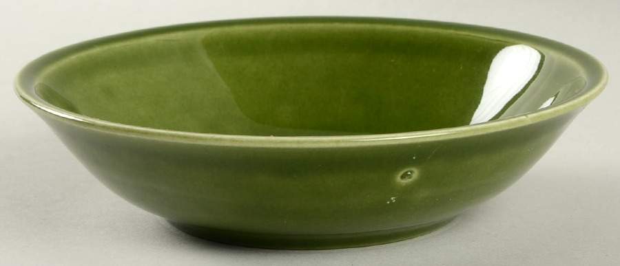 Greenbrier Dell (Dark) Green Coupe Cereal Bowl by Paden City-1