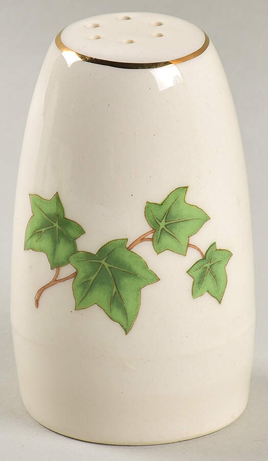 Ivy (Gold Trim On Edge) Salt Shaker by Paden City-1