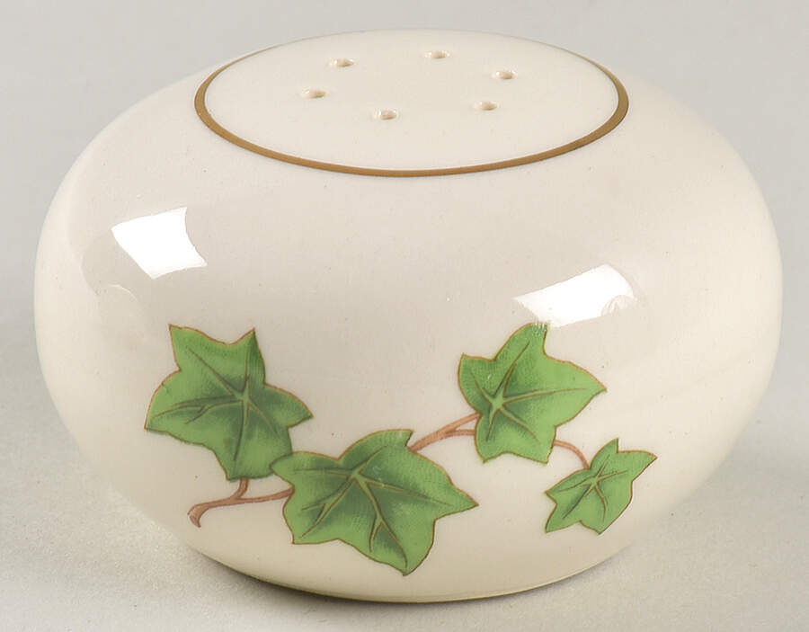 Ivy (Gold Trim On Edge) Pepper Shaker by Paden City-1