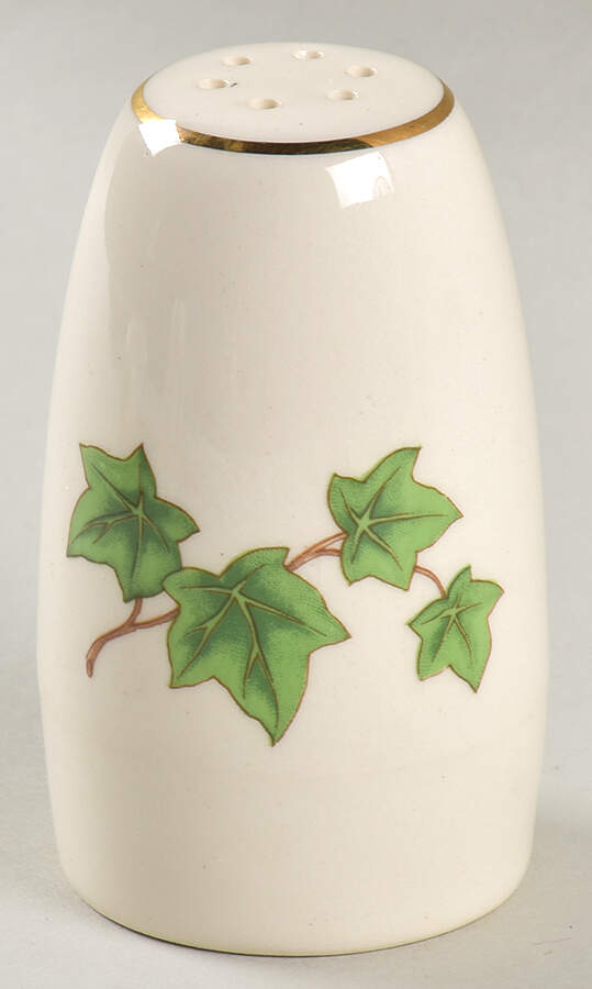 Ivy (Gold Trim On Edge) Pepper Shaker by Paden City-1
