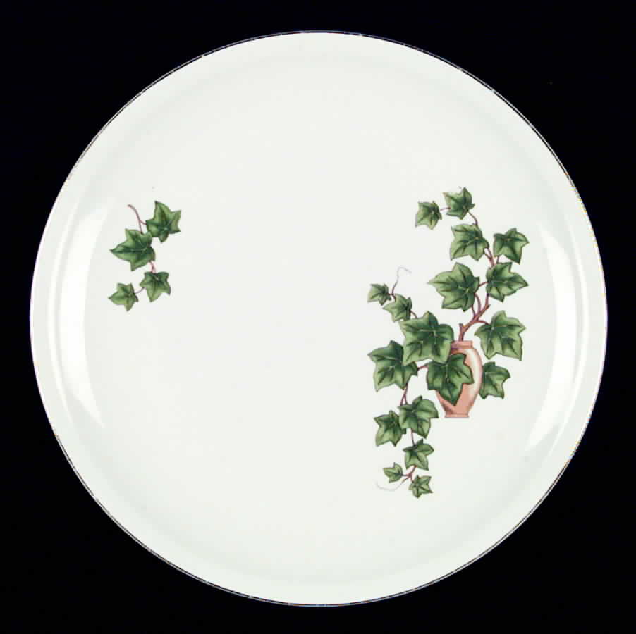 Ivy (Gold Trim On Edge) Dinner Plate by Paden City-1