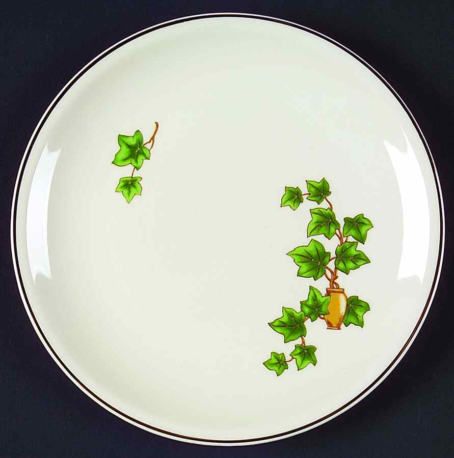 Ivy (Gold Trim On Edge) Bread & Butter Plate by Paden City-1