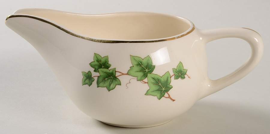Ivy (Gold Trim On Edge) Creamer by Paden City-1