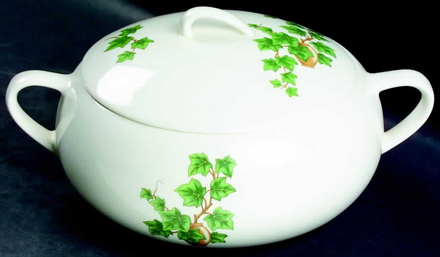 Ivy (No Trim) Round Covered Vegetable by Paden City-1
