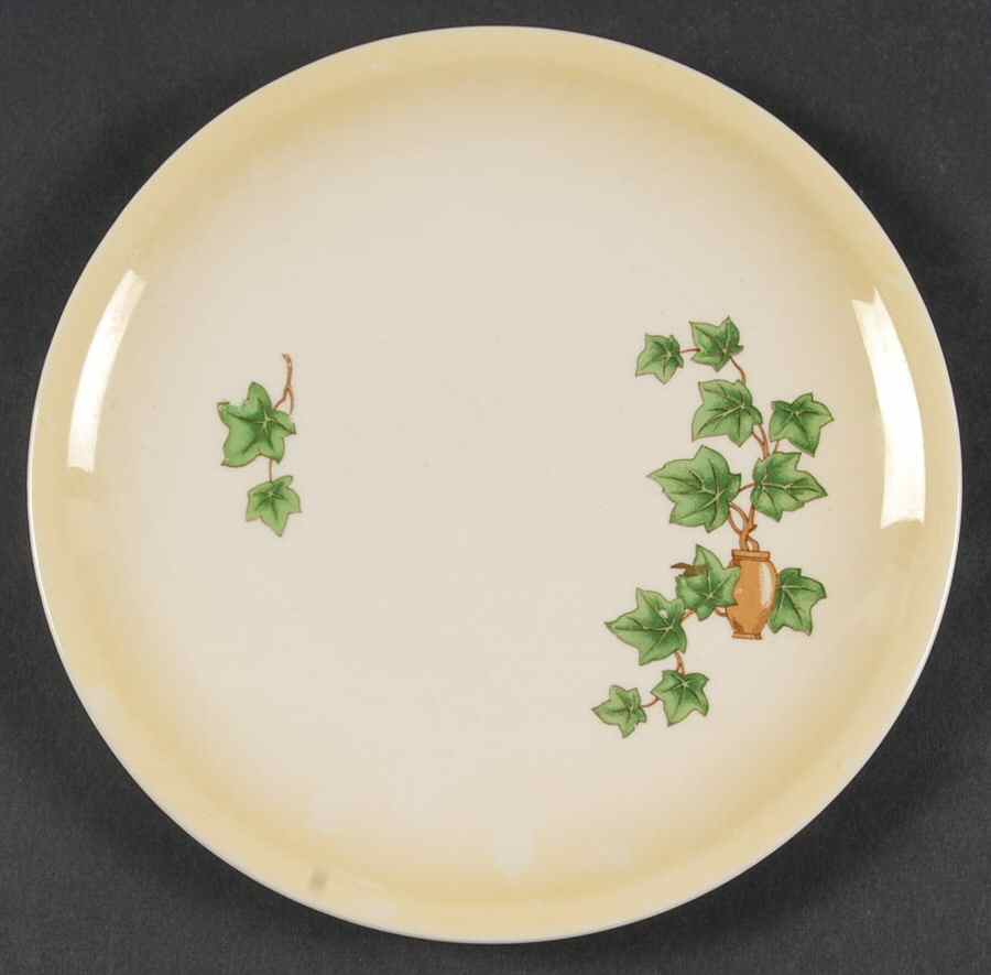 Ivy (No Trim) Bread & Butter Plate by Paden City-1