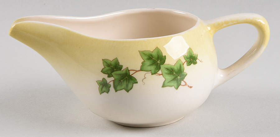Ivy (Yellow Trim) Creamer by Paden City-1