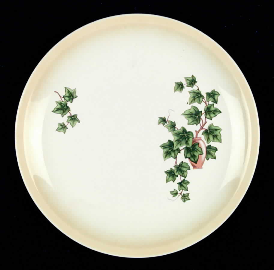 Ivy (Yellow Trim) Dinner Plate by Paden City-1