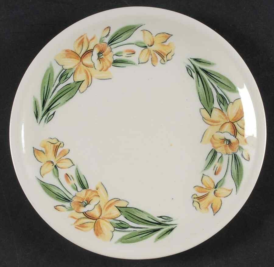 Jonquil (Smooth, No Trim) Bread & Butter Plate by Paden City-1
