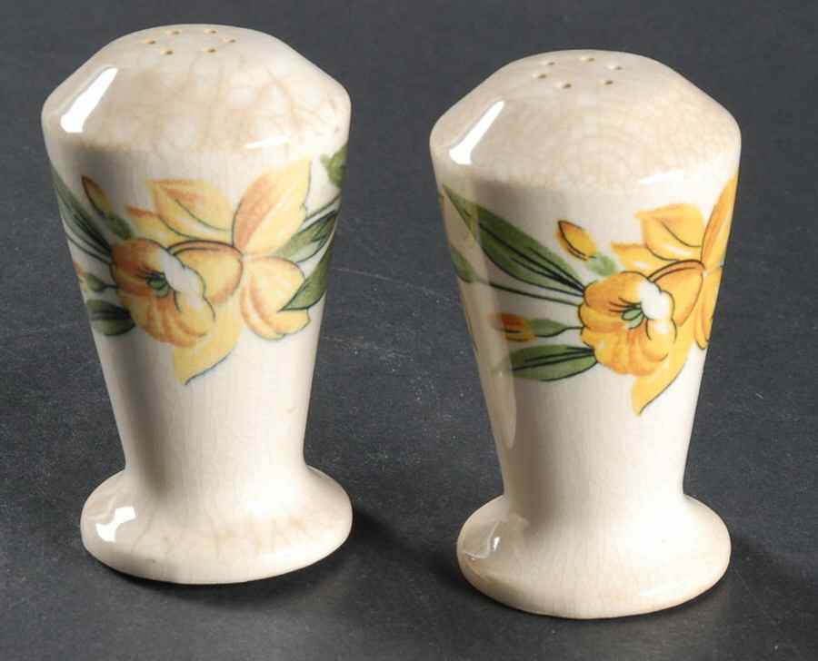 Jonquil (Smooth, No Trim) Salt & Pepper Set by Paden City-1