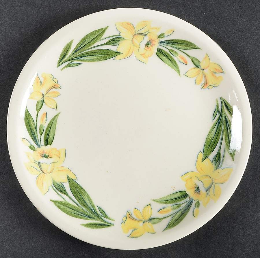 Jonquil (Smooth, No Trim) Salad Plate by Paden City-1