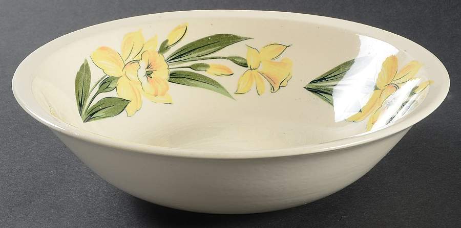 Jonquil (Smooth, No Trim) 8" Round Vegetable Bowl by Paden City-1