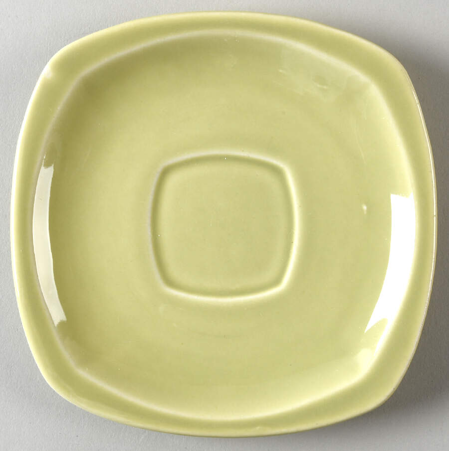 Minion Chartreuse Saucer by Paden City-1