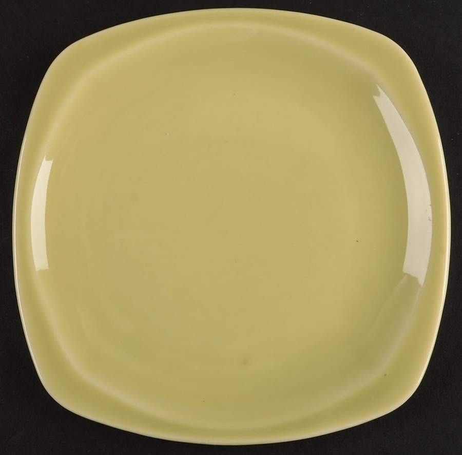 Minion Chartreuse Bread & Butter Plate by Paden City-1