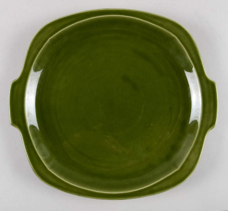 Minion Dell Green Handled Chop Plate (Round Platter) by Paden City-1