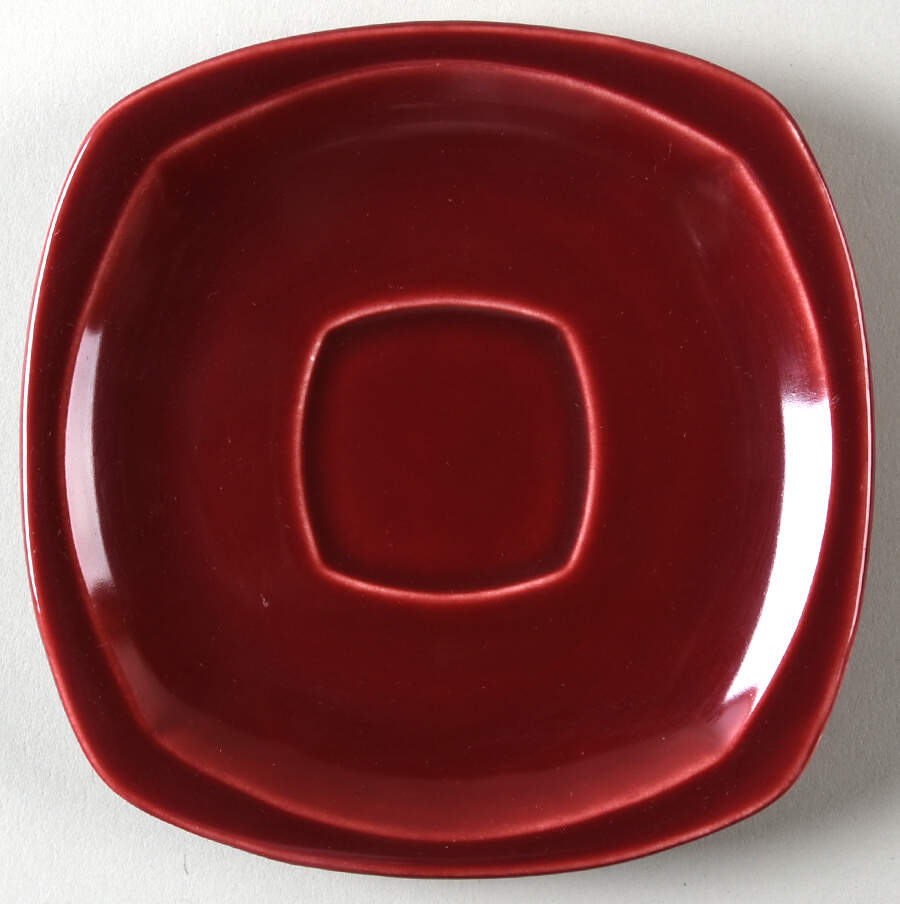 Minion Maroon Saucer by Paden City-1