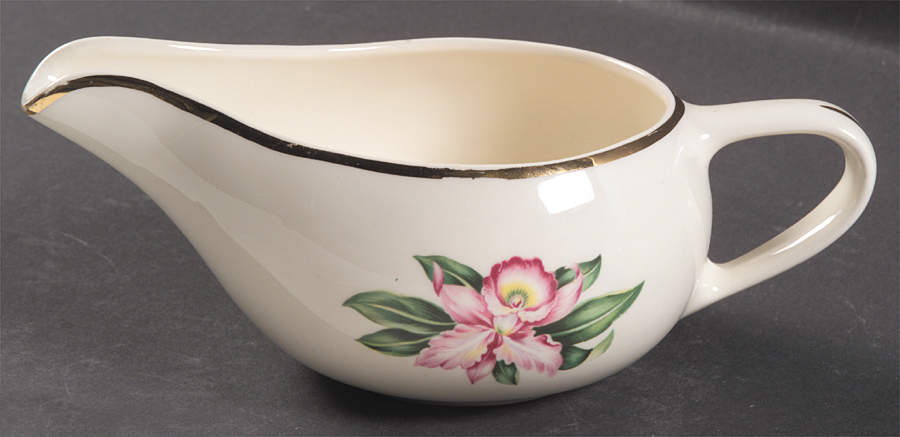 Modern Orchid Gravy Boat by Paden City-1
