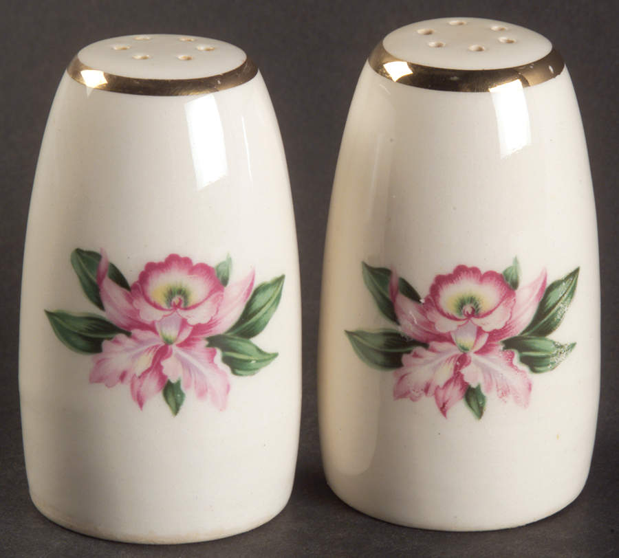 Modern Orchid Salt & Pepper Set by Paden City-1
