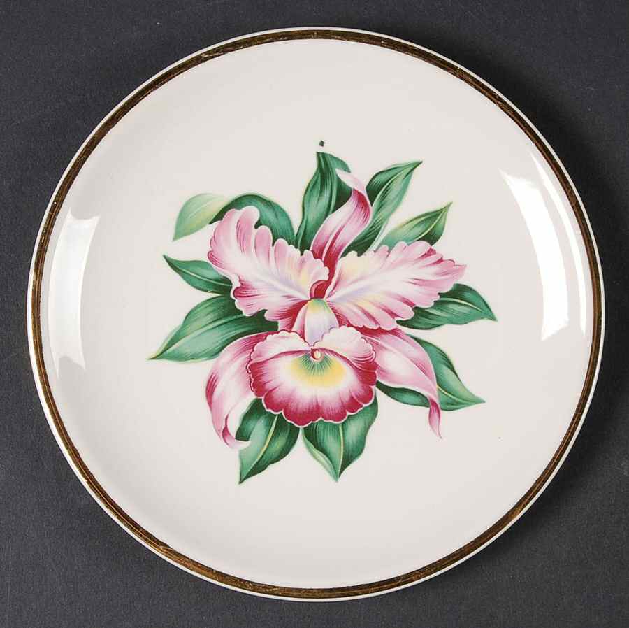 Modern Orchid Bread & Butter Plate by Paden City-1