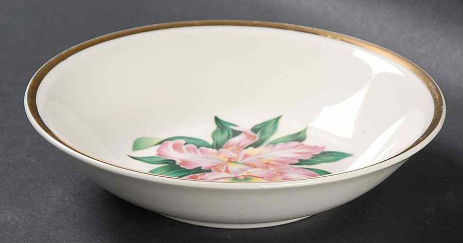 Modern Orchid Fruit/Dessert (Sauce) Bowl by Paden City-1