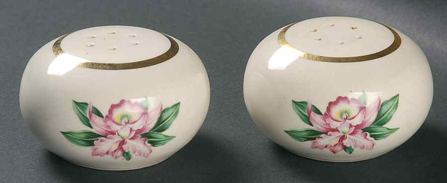Modern Orchid Salt & Pepper Set by Paden City-1