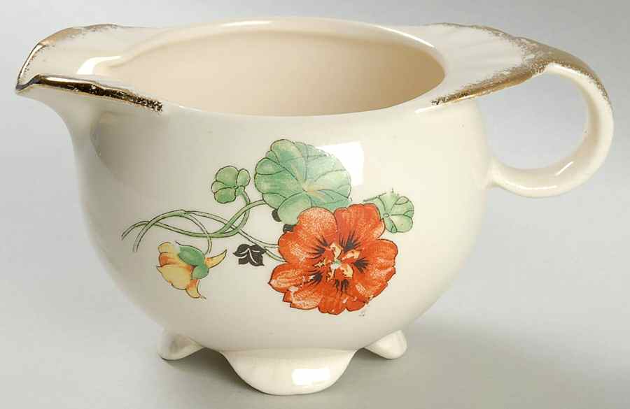 Nasturtium Creamer by Paden City-1