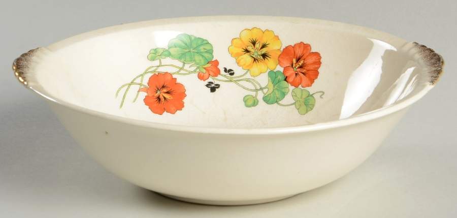 Nasturtium 9" Round Vegetable Bowl by Paden City-1