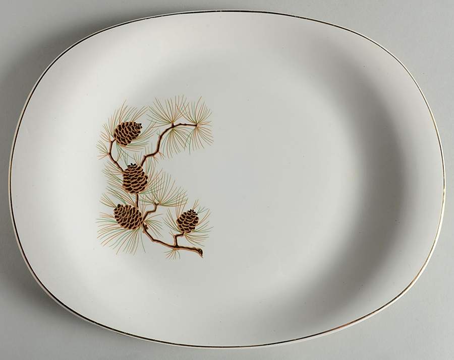 PCP1 14" Oval Serving Platter by Paden City-1