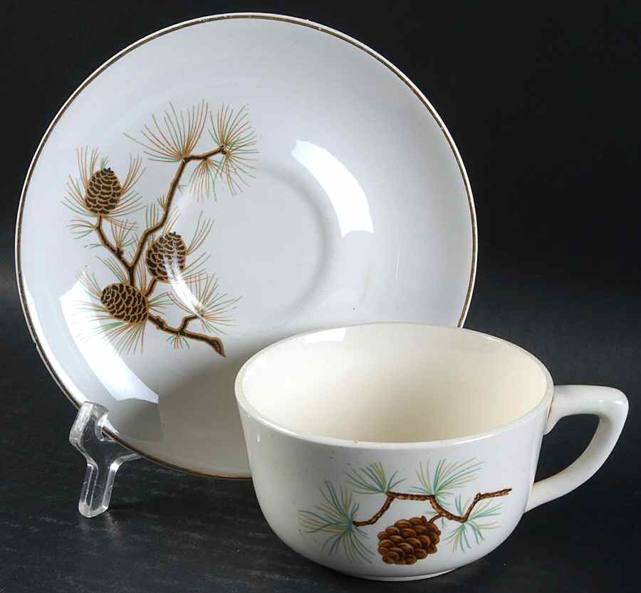 PCP1 Flat Cup & Saucer Set by Paden City-1