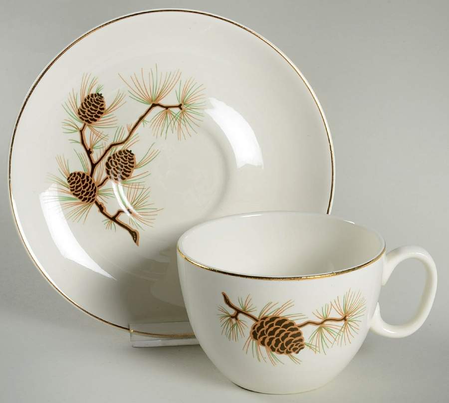 PCP1 Flat Cup & Saucer Set by Paden City-1
